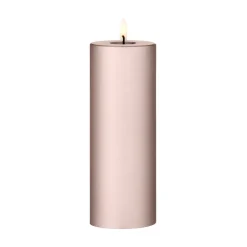 Bougie LED bloc Ester & Erik, 94 Champagne Metallic, 20cm