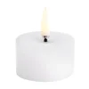 Bougie LED en bloc Uyuni Melted, Blanc, Ø5x2,8 cm