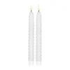 Bougie LED Twisted 25 cm Lot de 2, Blanc