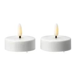 Bougies chauffe-plat Bright LED Ø5,8 cm lot de 2, White