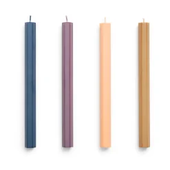 Bougies Hexagon Candle, lot de 4, Dark
