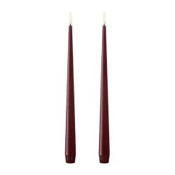 Bougies LED ester & erik lot de 2, 44/2 Deep Wine , 30 cm