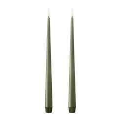 Bougies LED ester & erik lot de 2, 70 Green Soil , 30 cm