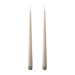 Bougies LED ester & erik lot de 2, 22 Linen Grey , 30 cm
