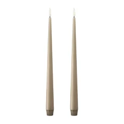 Bougies LED ester & erik lot de 2, 18 Nougat note , 30 cm