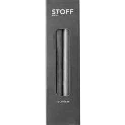 Bougies Nagel ensemble de 12, Anthracite