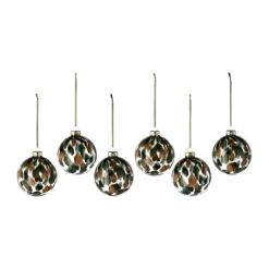 Boule de Noël Overcast Ø8 cm, lot de 6, Vert