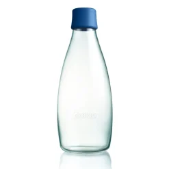 Bouteille en verre Retap 0,8 L, bleu foncé
