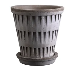 Cache-pot Atlas raw, Grey, Ø25 cm