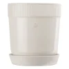 Cache-pot Elise avec soucoupe Ø17 cm, Blanc