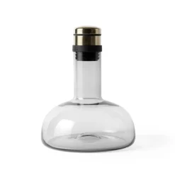Carafe à décanter le vin deluxe, fumée, laiton