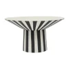 Centerpiece haut Toppu Ø30x17 cm, White-black