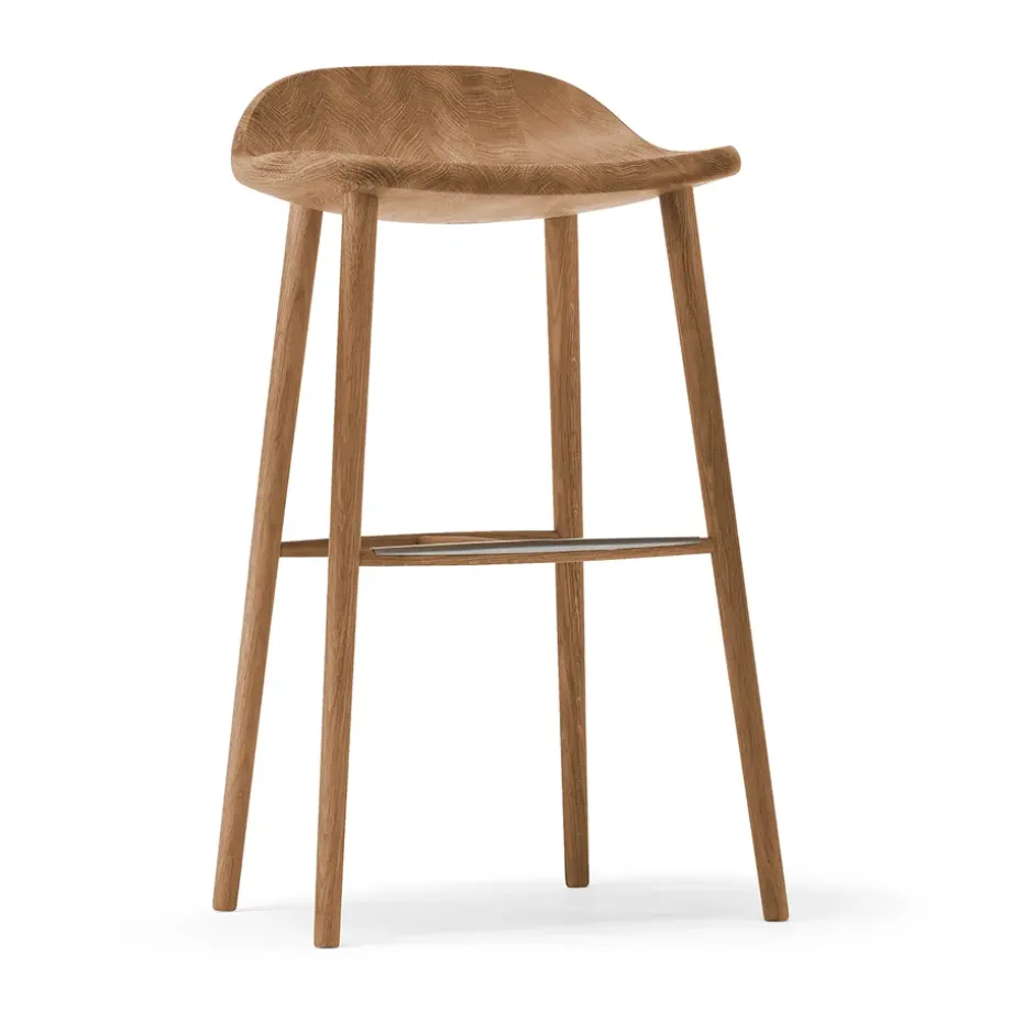 Chaise de bar Miss Holly H78, Chêne huilé naturel