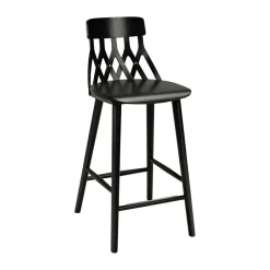 Chaise de bar Y5 63 cm, Frêne lasuré noir