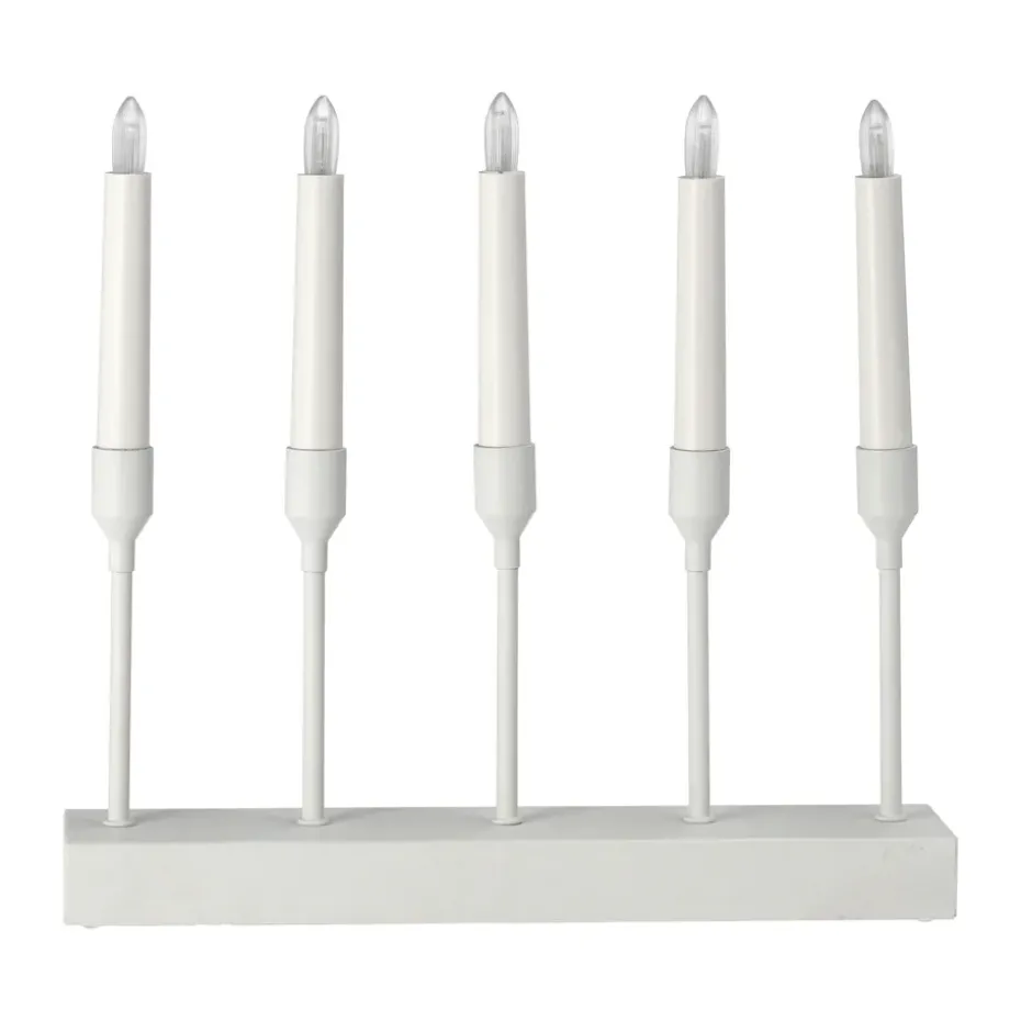 Chandelier de l'Avent portable 30 cm Kindle, Blanc