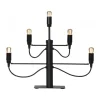 Chandelier Milano 5 46 cm, Noir
