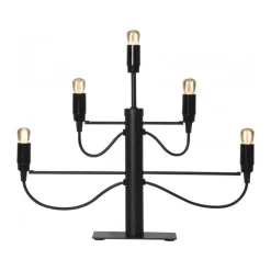 Chandelier Milano 5 46 cm, Noir
