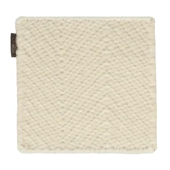 Échantillon de tapis Furrow en laine, Blanc naturel