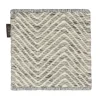 Échantillon de tapis Furrow en laine, Blanc-gris naturel