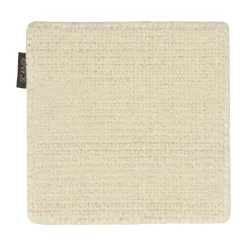 Échantillon de tapis Terrain en laine, Blanc naturel