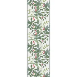 Chemin de table Julia 35x120 cm, Blanc-vert
