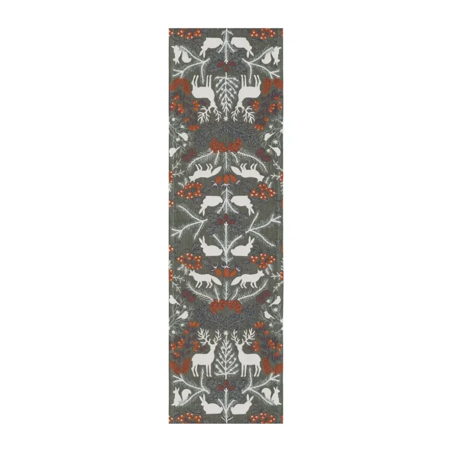 Chemin de table Hjortnäs 35x120 cm, Gris