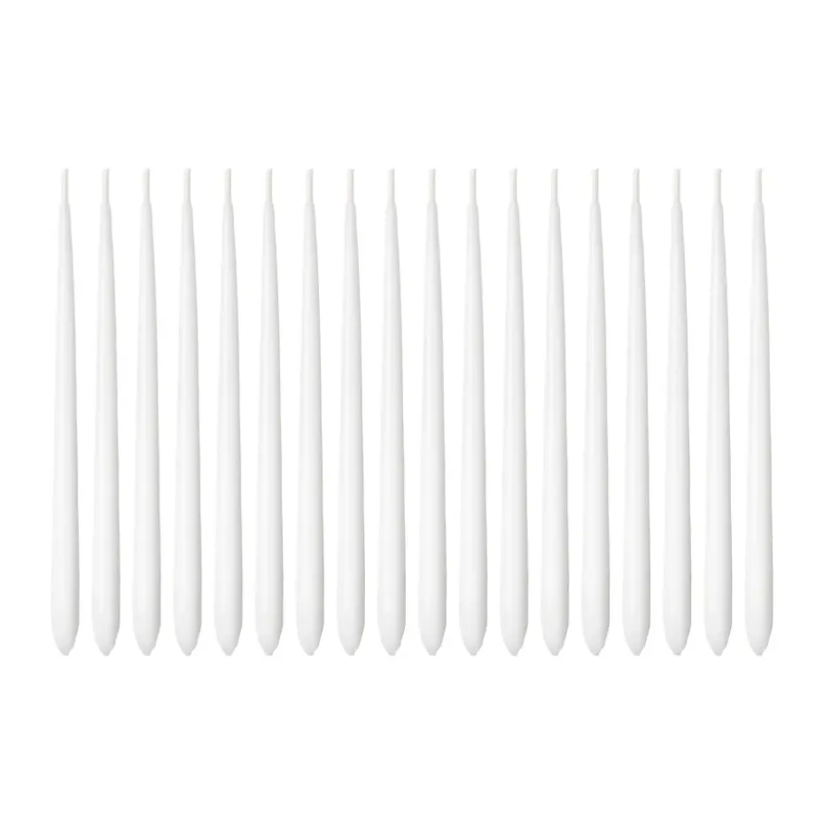 Cobra Hanukkah bougies - lot de 18, Blanc