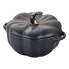 Cocotte citrouille en grès noir Staub, 0,47 L