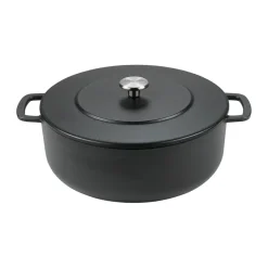 Cocotte Combekk Enameled en fonte émaillée Ø28 cm, Black