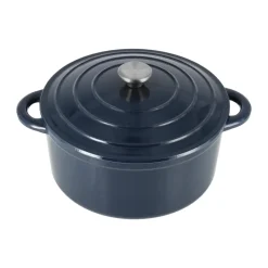 Cocotte en fonte ronde Nordwik 5 l, Bleu foncé