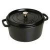 Cocotte en fonte ronde Staub 6,7 l, noir