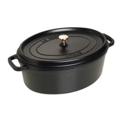 Cocotte ovale La Cocotte Staub fonte 8 L, Noir