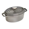 Cocotte ovale La Cocotte Staub fonte 2,35 L, Gris graphite