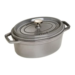 Cocotte ovale La Cocotte Staub fonte 2,35 L, Gris graphite