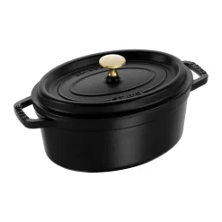 Cocotte ovale La Cocotte Staub fonte 2,35 L, Noir