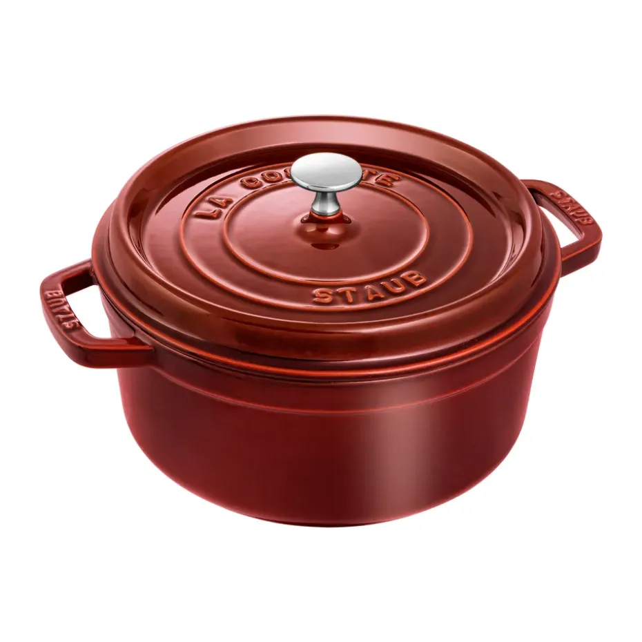 Cocotte ronde La Cocotte Staub fonte 5,2 L, Bois d'eucalyptus