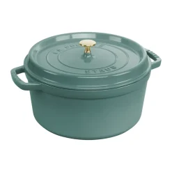 Cocotte ronde La Cocotte Staub fonte 6,7 L, Bois d'eucalyptus