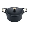 Cocotte Signature avec couvercle en fonte 5,5 L, Noir