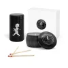 Coffret cadeau Solstickan bougie parfumée + tube d'allumettes, Noir-bois de cèdre