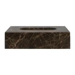 Coffret à mouchoirs Marble 14x25,5 cm, Marron