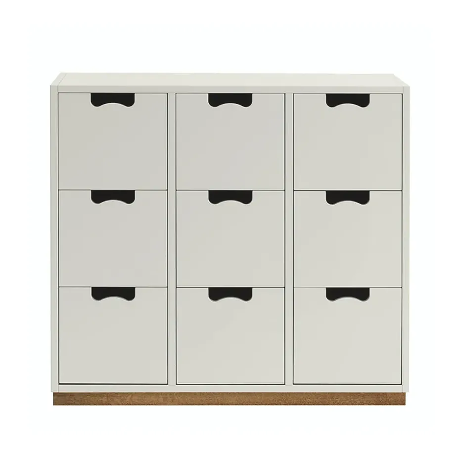 Commode Snö B3, white, support en chêne