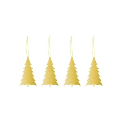 Cooee Décoration de Noël Laiton Lot de 4, Tree