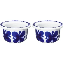 Coquetier Mon Amie Lot de 2, Blanc-bleu
