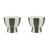 Coquetiers Toppu, lot de 2, Blanc-noir