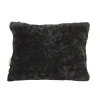 Coussin en peau de mouton Shepherd Lina 40 x 30 cm, noir