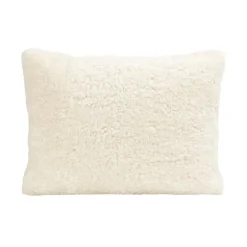 Coussin en peau de mouton Shepherd Lina 40 x 30 cm, crème