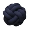 Coussin Knot, bleu marine