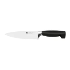 Couteau de chef Zwilling Four Star 16 cm, Noir-acier inoxydable