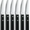 Couteau à steak Pizza Noir lot de 6, Noir