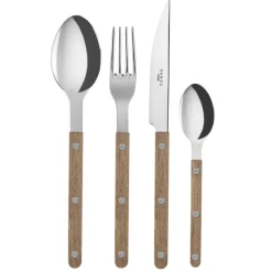Couvert Bistrot 24 Pièces, Teak wood